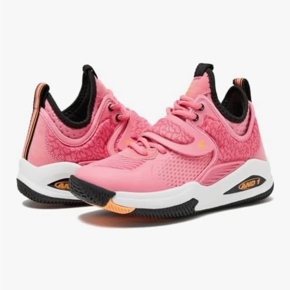 AND1 Gamma 4.0 Kids Basketball Sneakers - Pink & Black - Size 1